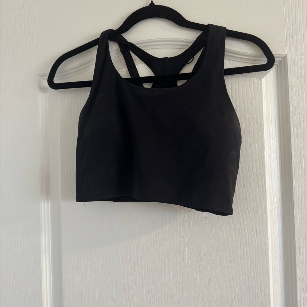 lululemon athletica Black Crop Top/Sports Bra